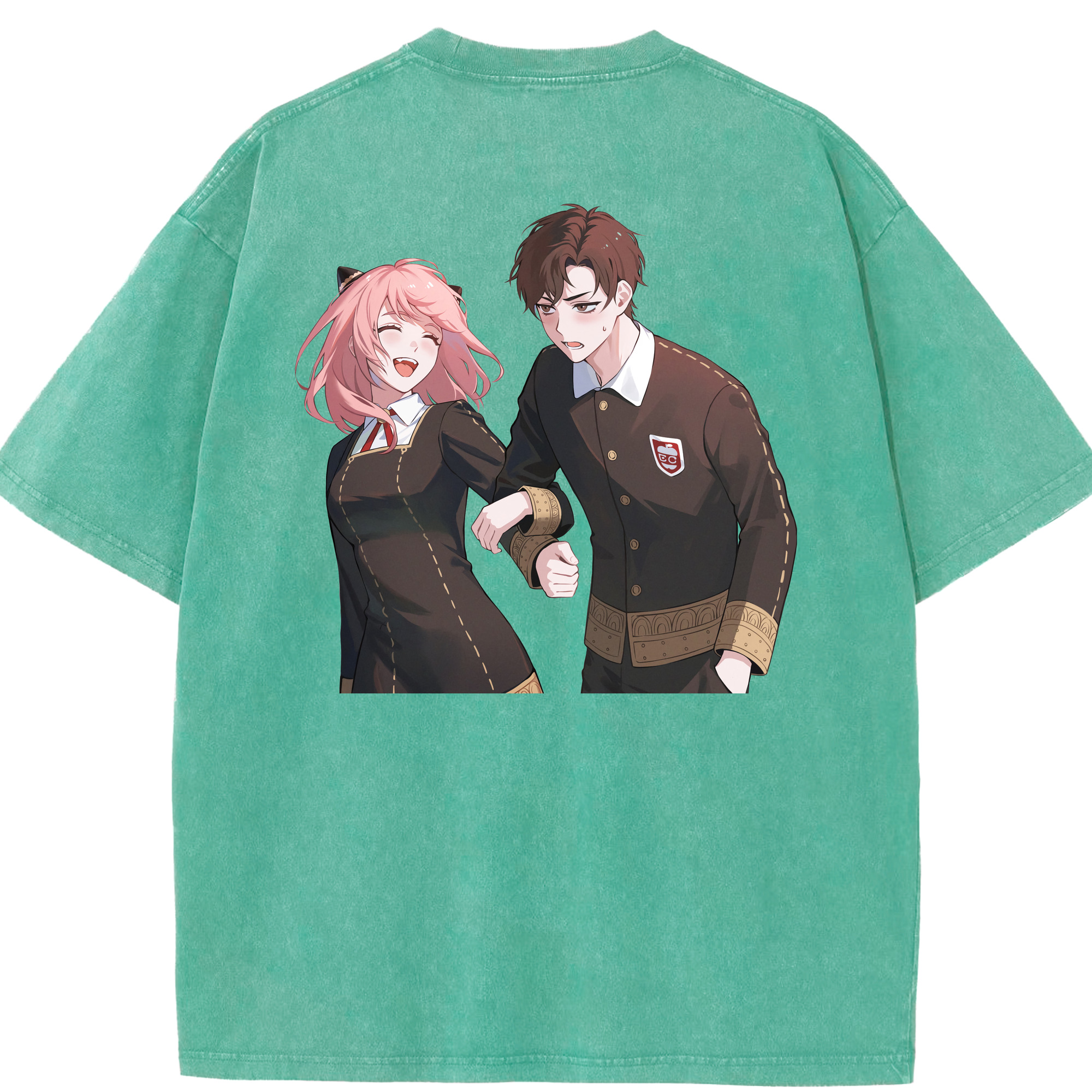 （画像用） SPY×FAMILY间谍家家酒 綿100% ヴィンテージ風 半袖Tシャツ（背面プリント）